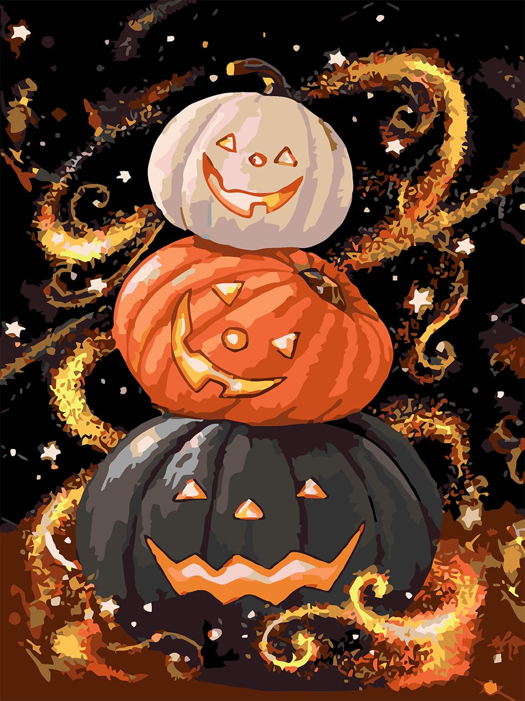 Halloween Paint by Numbers Kit for Adults Beginners - DIY Oil Painting Canvas 16