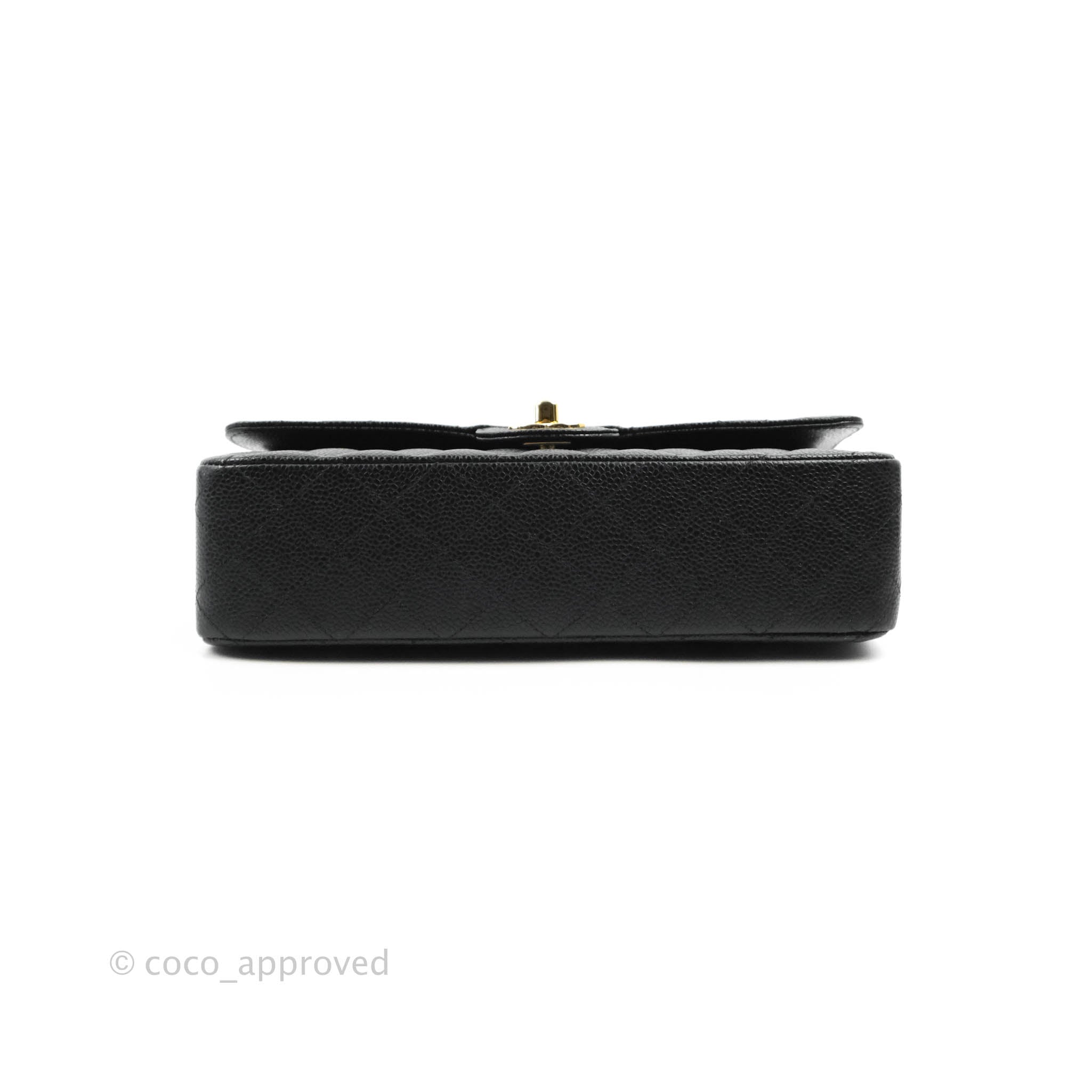 Chanel Classic M/L Medium Double Flap Bag in Black Caviar Leather with Gold Hardware - Luxury Handbag for Women, Perfect for Work, Evening & Special Occasions