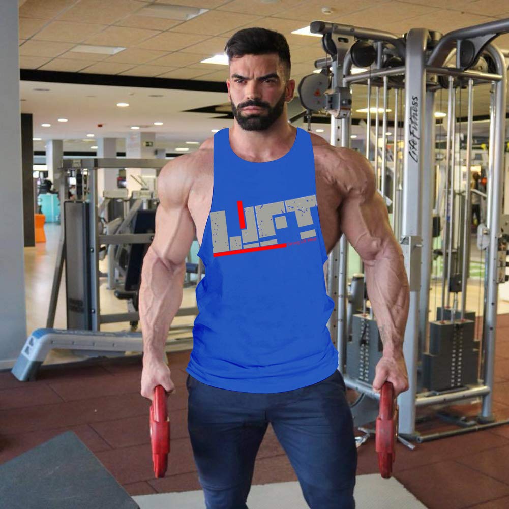 Men's Gym Bodybuilding Stringer Tank Top - Workout Muscle Cut Shirt for Fitness & Training - Sleeveless Athletic Vest for Weightlifting, Running & Gym Sessions