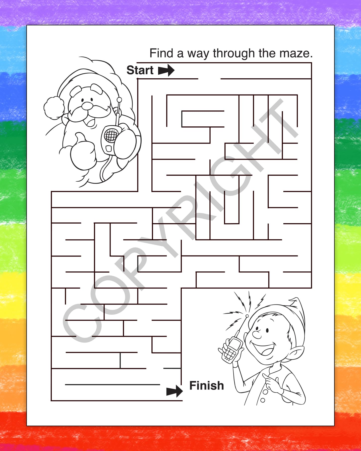 ZOCO Christmas Custom Promotional Coloring Books - 250 Bulk Pack (No Crayons Included) - Holiday Stocking Stuffers, Kids Party Favors, Christmas Activities & Gifts for Children - Perfect for Classroom Rewards, Birthday Parties & Holiday Events