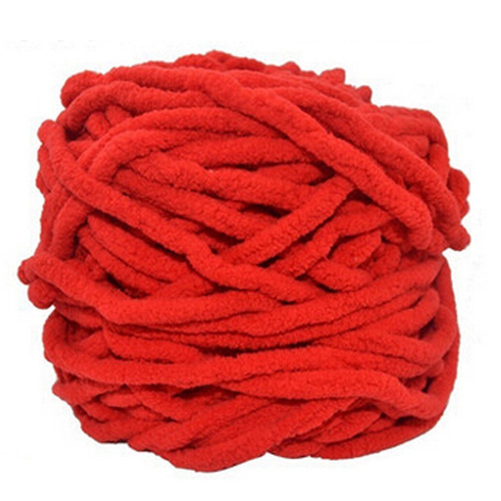 4-Pack Soft Blanket Yarn for Knitting - Perfect for DIY Scarves, Slippers & Home Crafts (Red) | Ideal for Winter Accessories & Cozy Home Decor