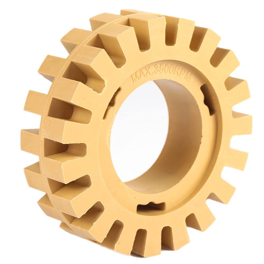 4 Inch 100mm Serrated Rubber Belt Grinder Sander Wheel - Metal Grinding, Polishing & Fine Finishing Tool with Zigzag Teeth for Cleaning - Perfect for Workshop, DIY Projects & Metalworking