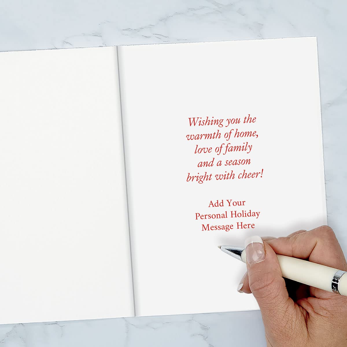 Personalized Christmas Cards Set of 24 - Colorful Holiday Greeting Cards with Warm Wishes, White Envelopes & Matching Seals | Perfect for Family, Friends & Office Gift Exchanges