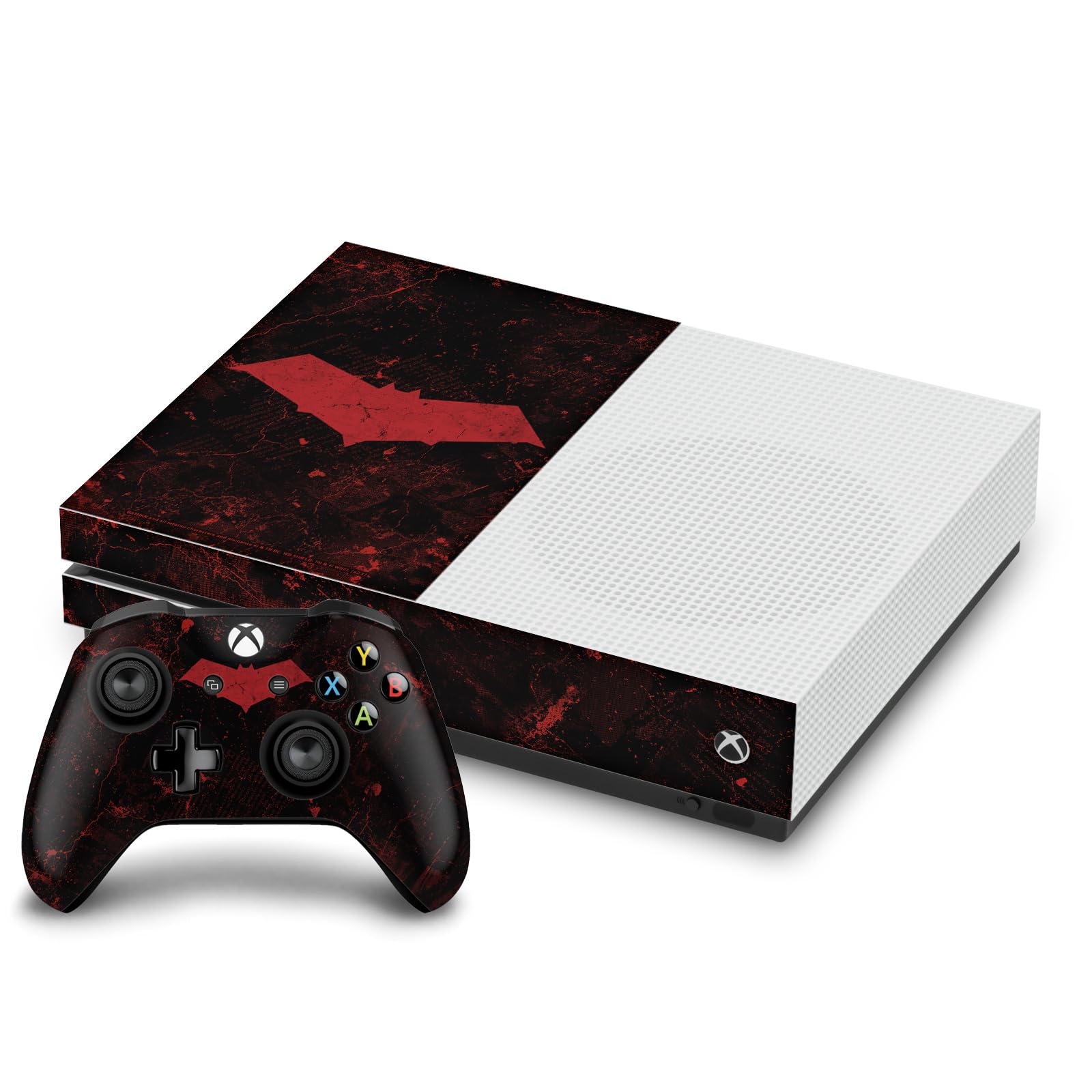 Officially Licensed Batman DC Comics Red Hood Vinyl Sticker Skin Decal for Xbox One S Console & Controller - Gaming Accessories for Superhero Fans | Perfect for Game Nights & Collectors