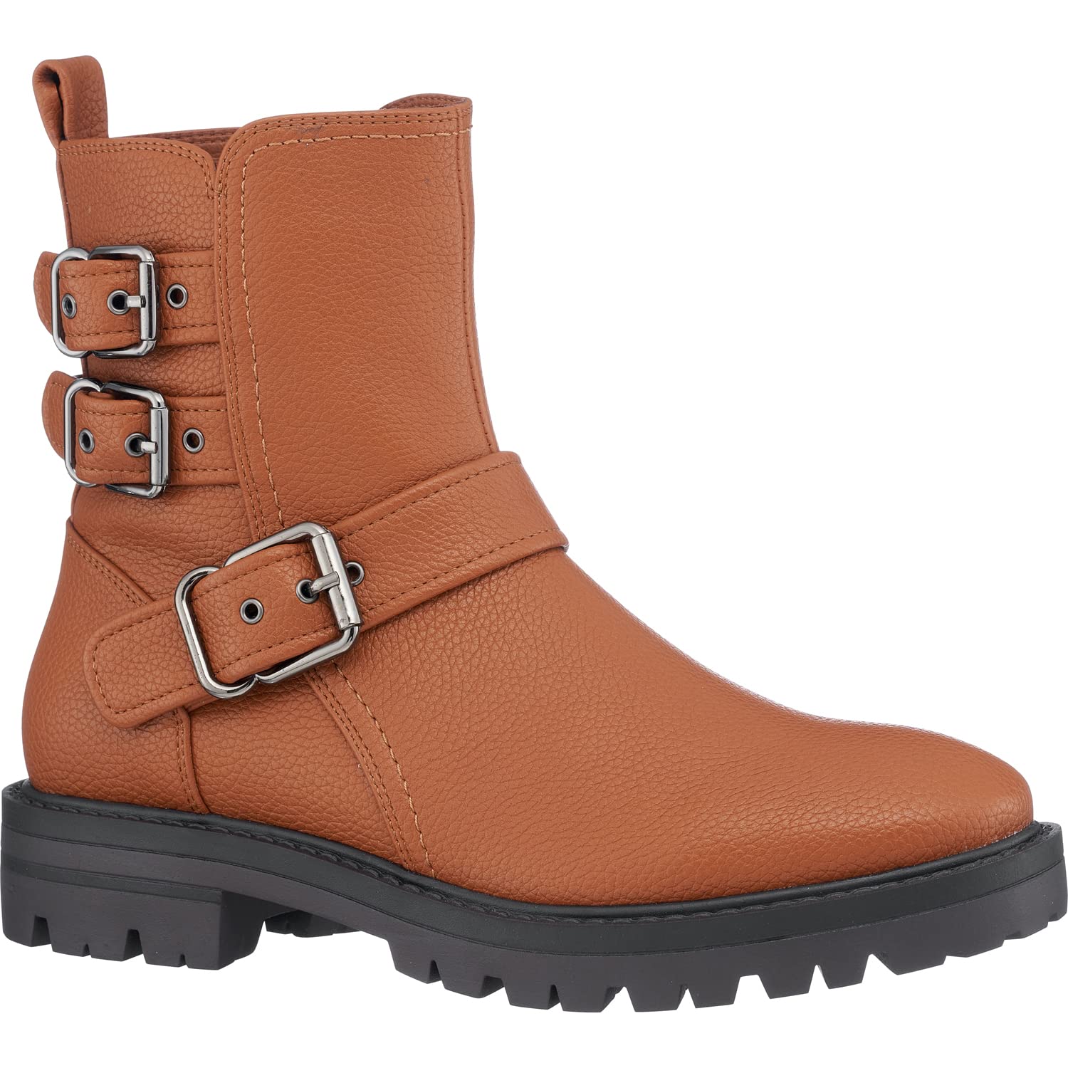 Women's GC Shoes Ankle Boots - Fashion Lug Heel Biker Booties for Motorcycle Riding & Festival Wear | Comfortable Women's Boots for Casual Outfits & Night Out