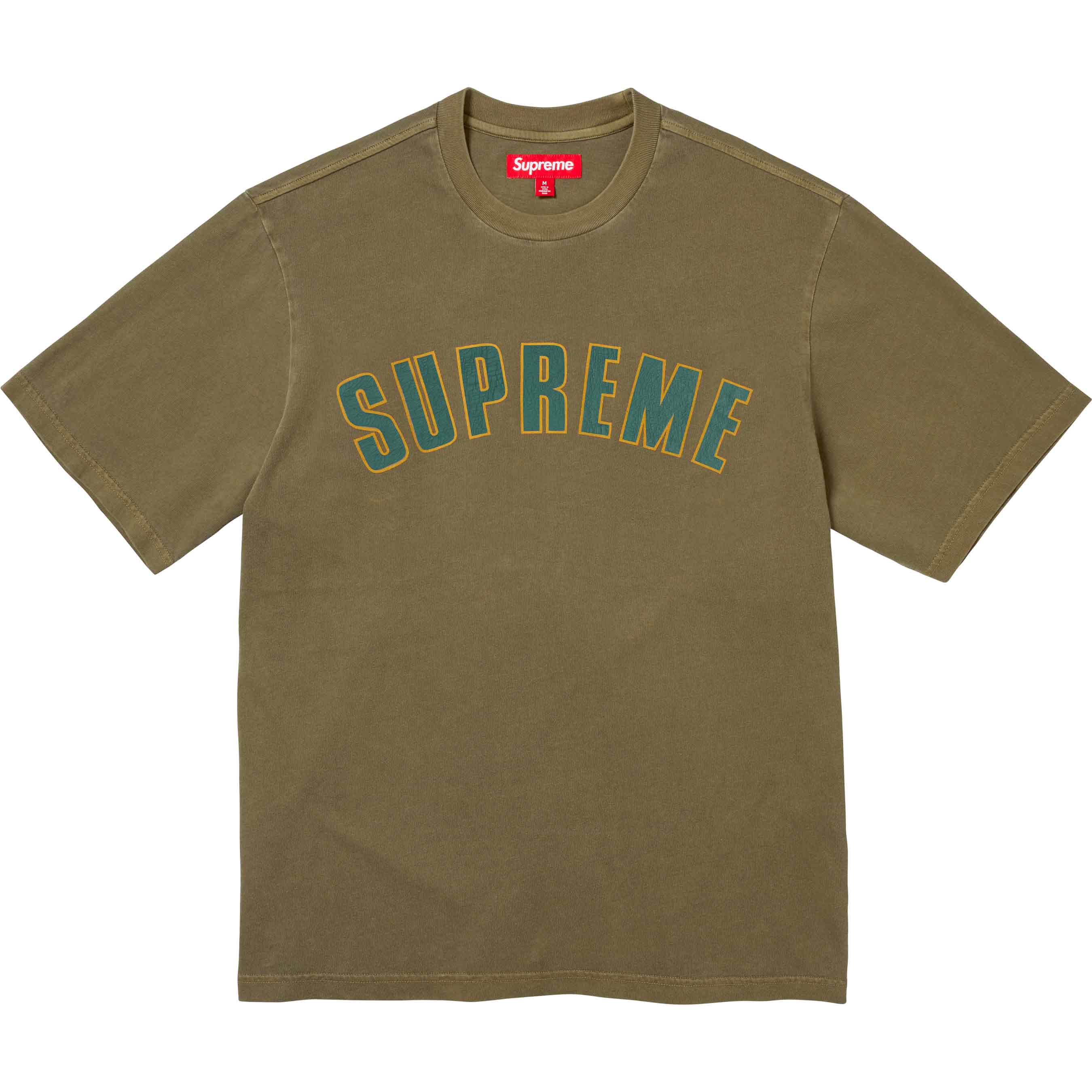 Supreme Cracked Arc Short Sleeve Top Olive - Trendy Streetwear for Men & Women - Perfect for Casual Outings, Concerts, and Urban Fashion