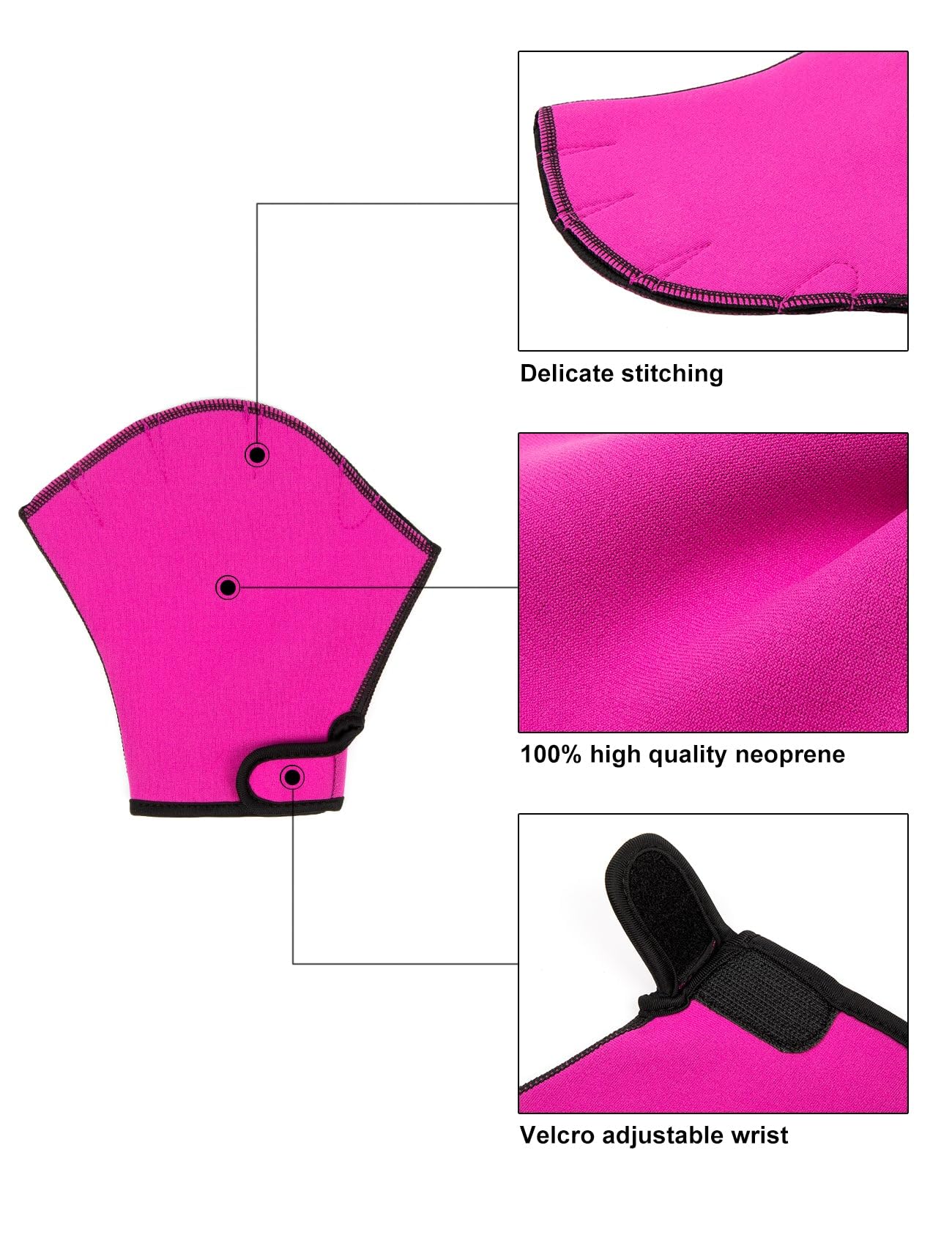FitsT4 Sports Aqua Gloves - Webbed Paddle Swim Gloves for Water Aerobics, Swimming & Fitness Training - Ideal for Pool Workouts, Snorkeling & Aquatic Exercises