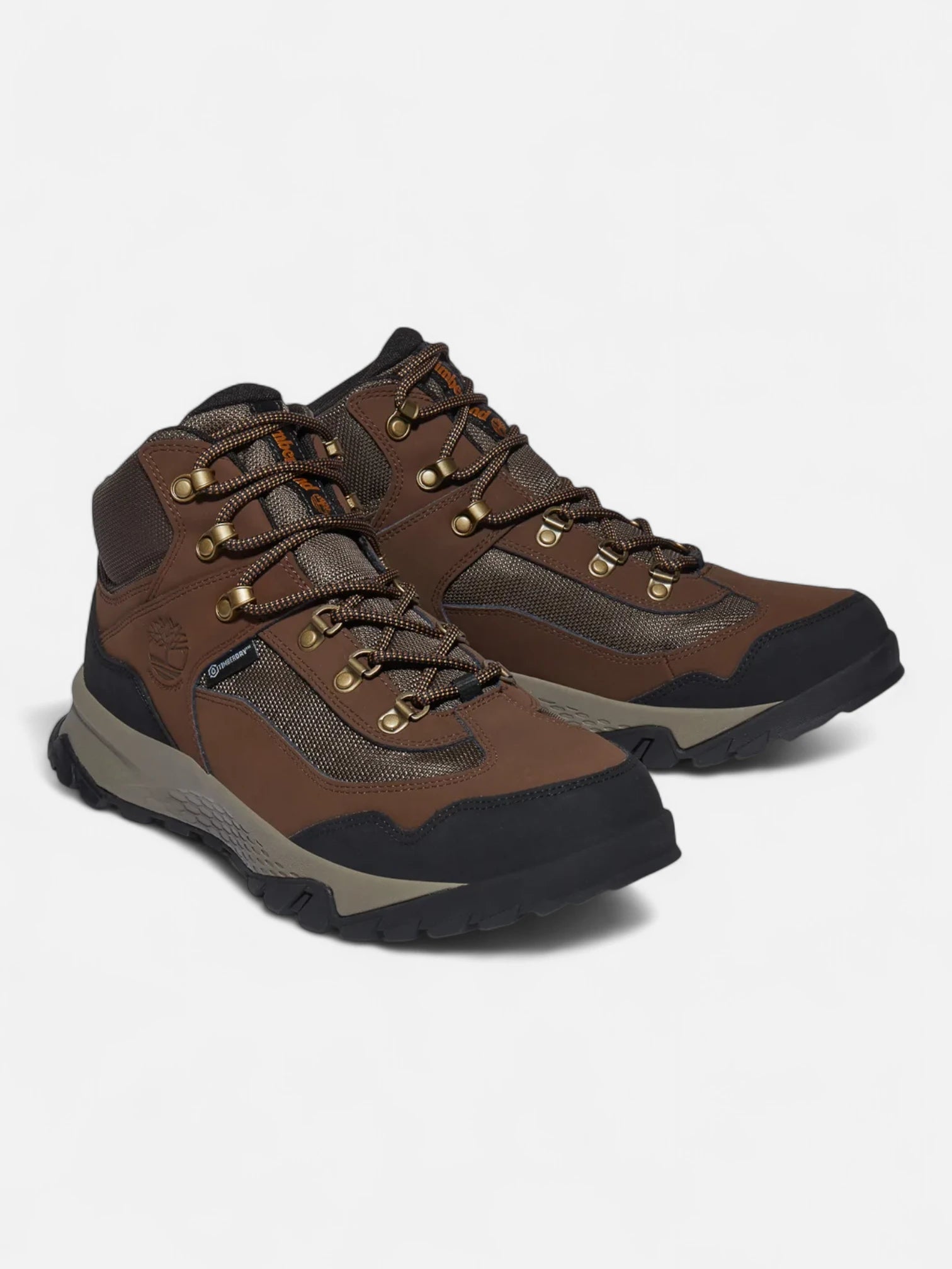 Timberland Lincoln Peak Lite Mid Waterproof Hiking Boots for Men - Brown Leather Outdoor Boots for Trekking, Camping & Trail Adventures