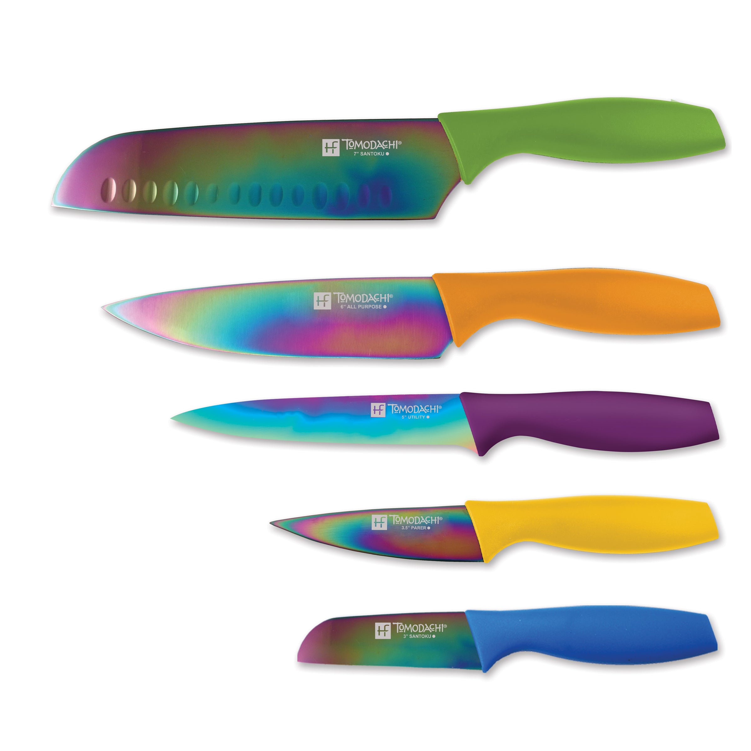 Premium Tomodachi Titanium 10-Piece Cutlery Set - Lightweight Durable Knife Fork Spoon Set for Camping, Hiking & Outdoor Adventures