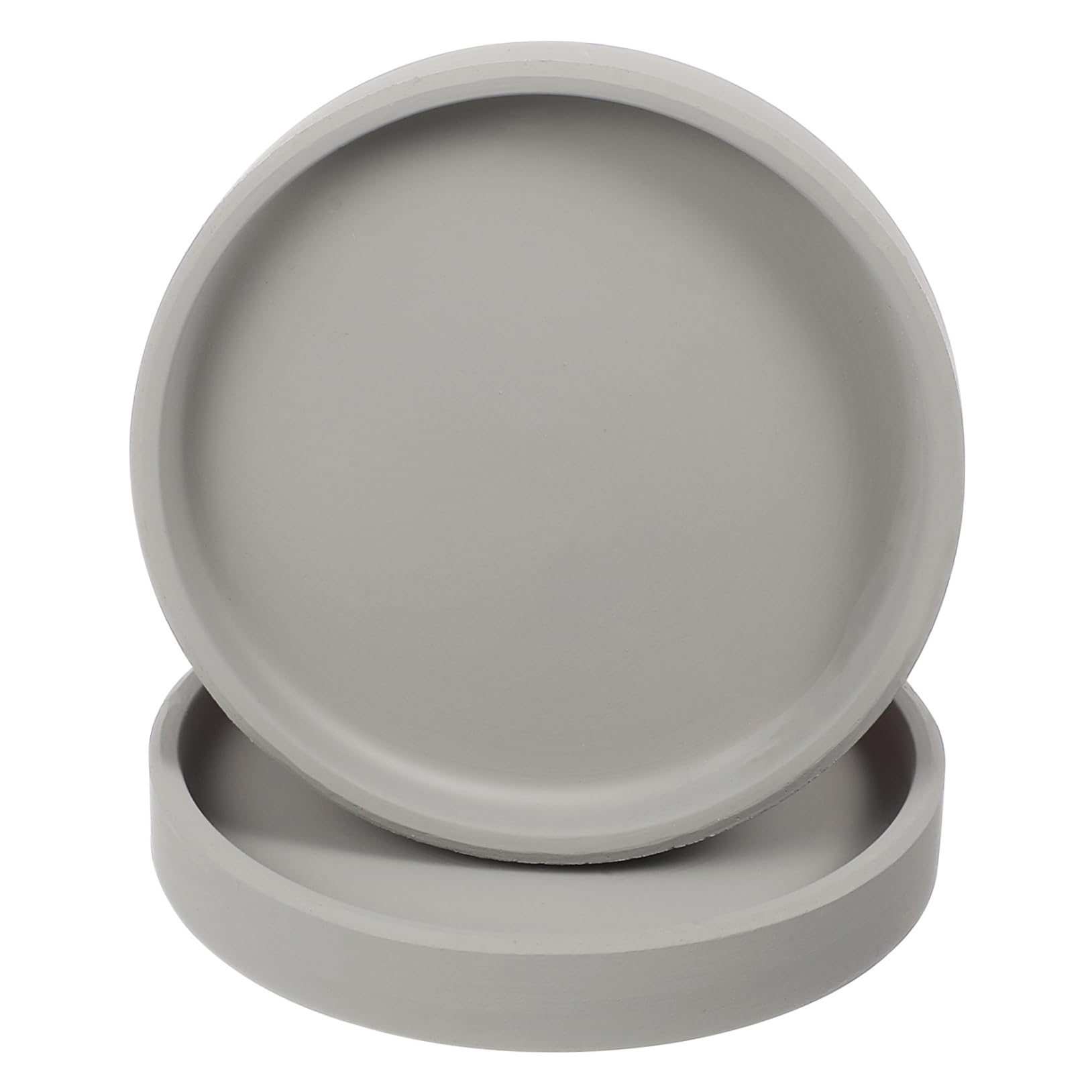 Cabilock 2-Pack Ceramic Plant Pot Trays - Round Indoor Flowerpot Saucers for Houseplants, Succulents, and Herbs | Perfect for Home Decor, Kitchen Countertops, and Balcony Gardening