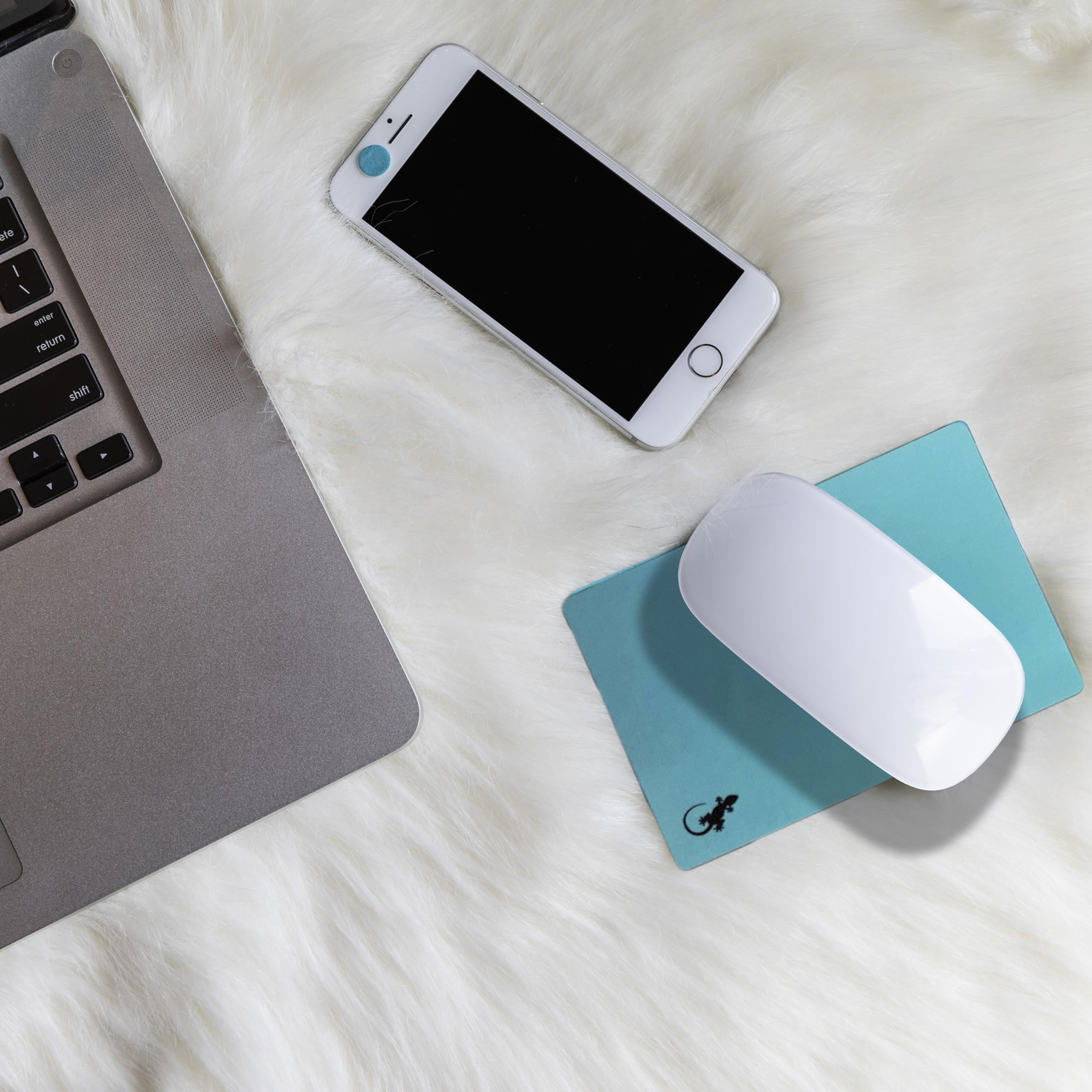 Non-Slip Adhesive Travel Mouse Pad - Blue | Portable Desk Mat for Laptop & Office Use | Perfect for Work, Gaming & Travel Accessories