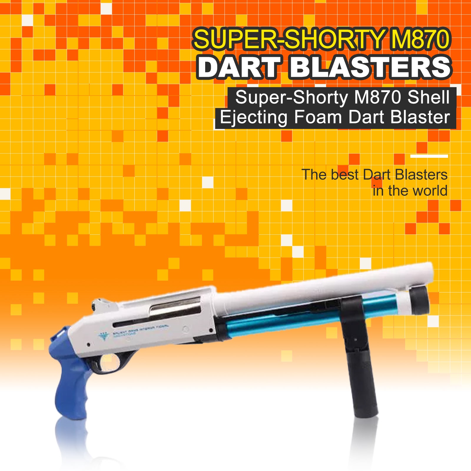 Super Shorty M870 Foam Dart Blaster with Shell Ejecting - Realistic Shotgun Toy for Nerf Battles, Outdoor Games & Cosplay Props