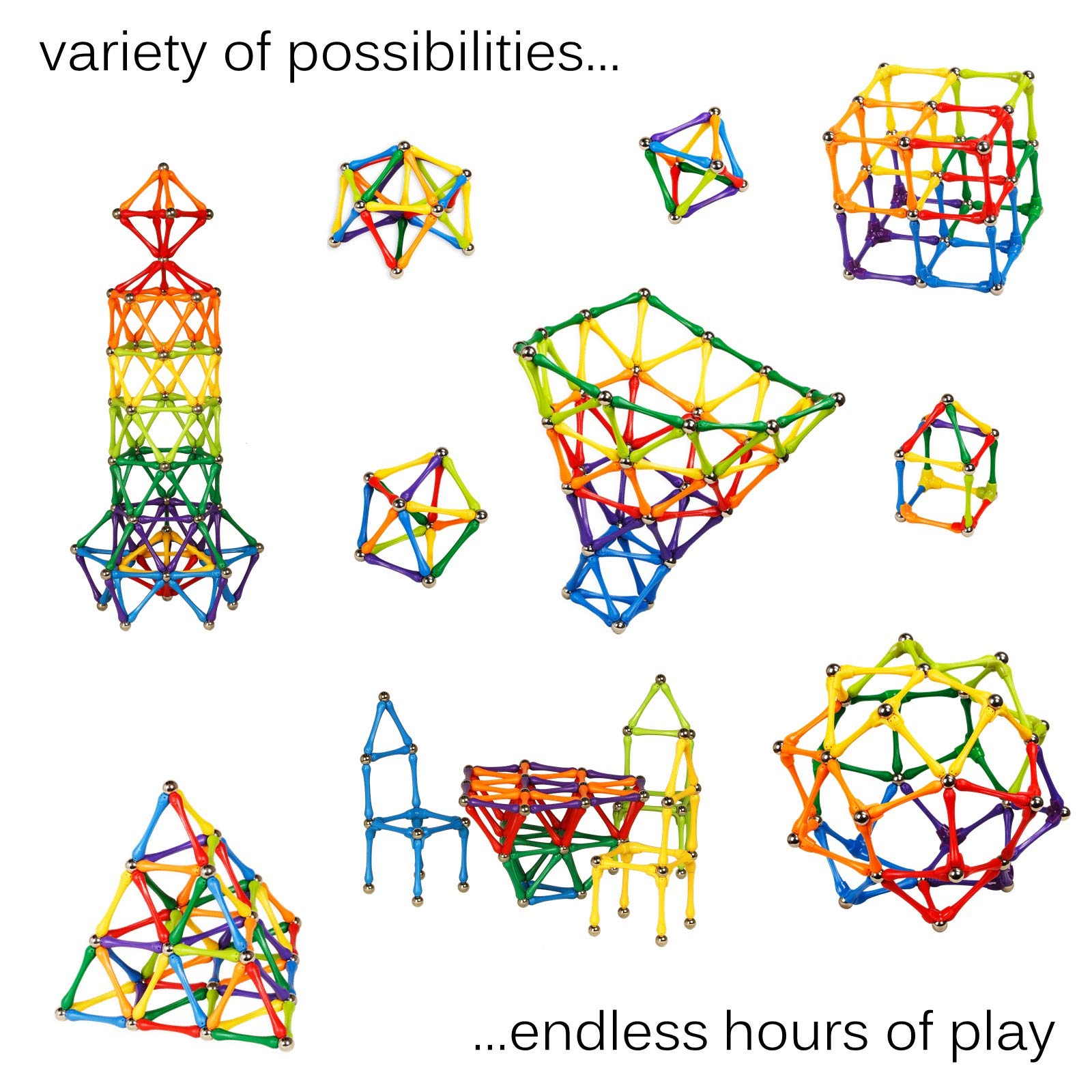 Goobi 300-Piece Magnetic Building Blocks Set - STEM Educational Construction Toy for Kids Ages 3-8 | Montessori Learning, Creative Play & Brain Development | Perfect for Classroom, Home & Travel Activities