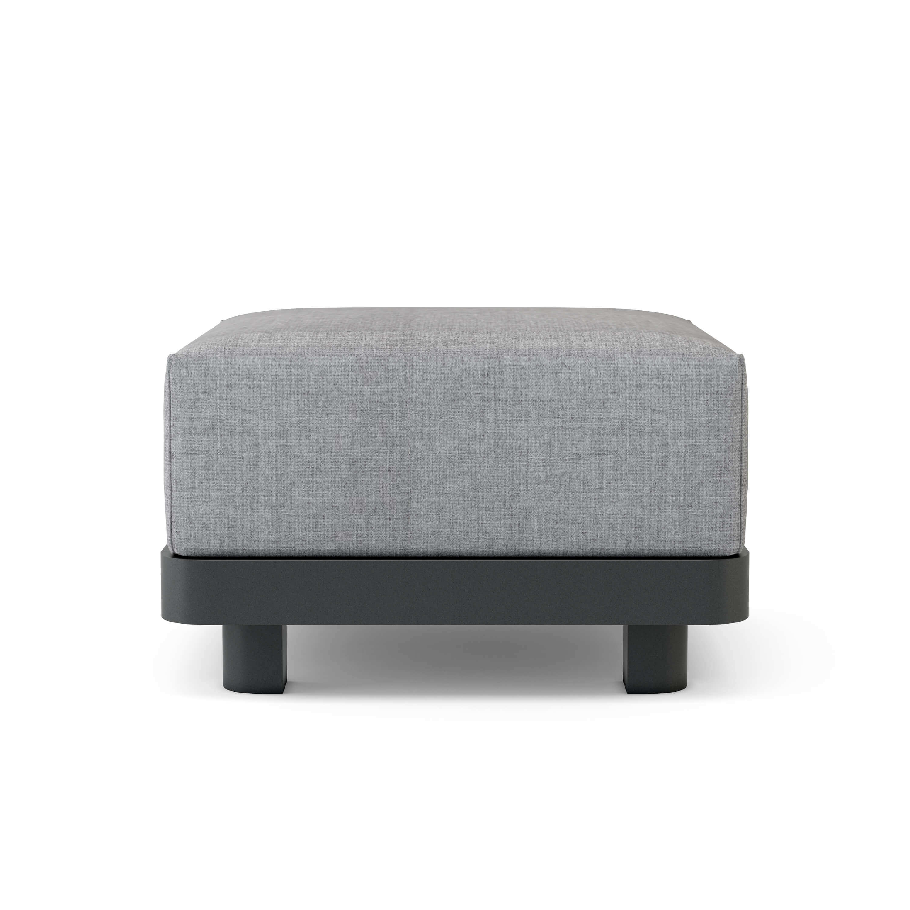 Granada Deep Seating Aluminum Ottoman - Outdoor Patio Furniture with Cushion, Weather-Resistant & Durable for Garden, Poolside, Deck or Porch Relaxation