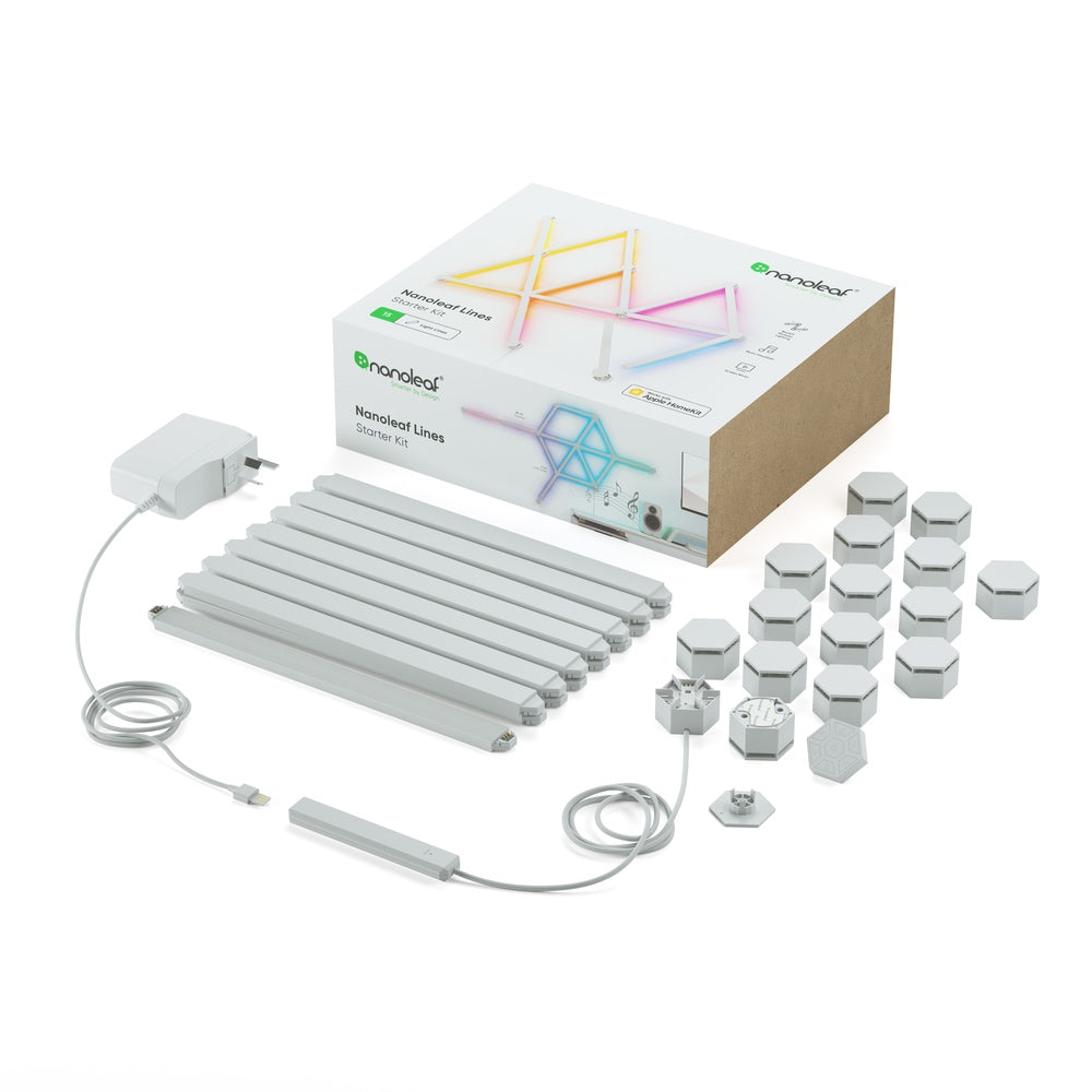 Nanoleaf Lines 60 Degrees Smart LED Light Starter Kit (15 Lines) - Modern Home Lighting for Living Room, Bedroom & Gaming Setup