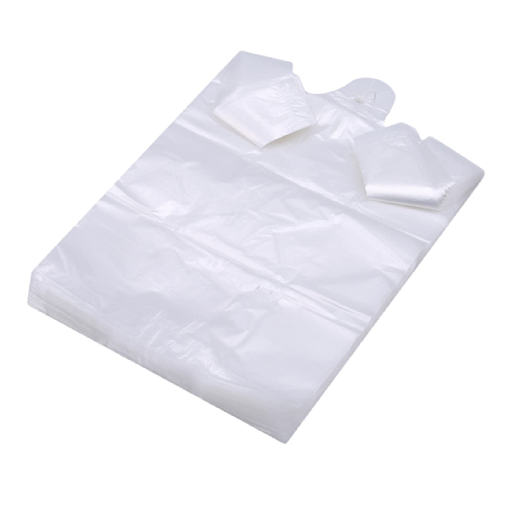 100PCS Biodegradable Eco-Friendly Grocery Bags - Reusable Supermarket Shopping Bags (15x26cm) for Groceries, Farmers Market & Bulk Shopping | Durable & Sustainable Plastic Alternative