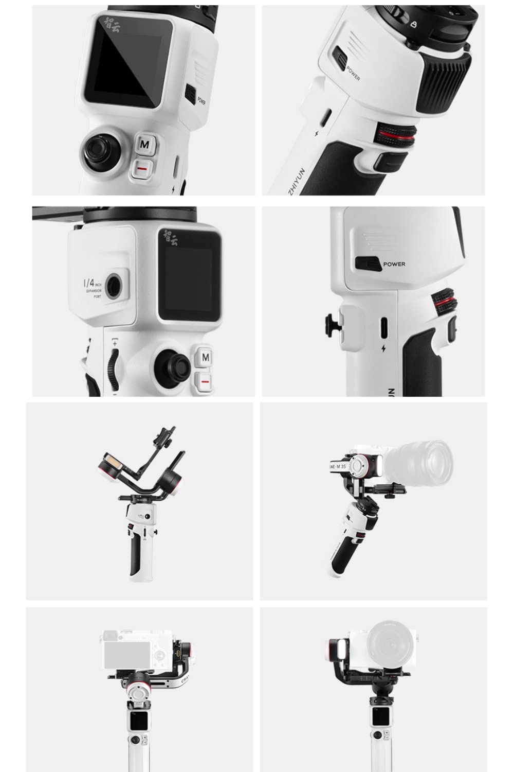 Zhiyun Crane-M3 S Combo 3-Axis Handheld Gimbal Stabilizer for Mirrorless Cameras, Smartphones & Action Cameras - All-in-One Design with Phone Holder | Perfect for Vlogging, Travel Filming & Content Creation