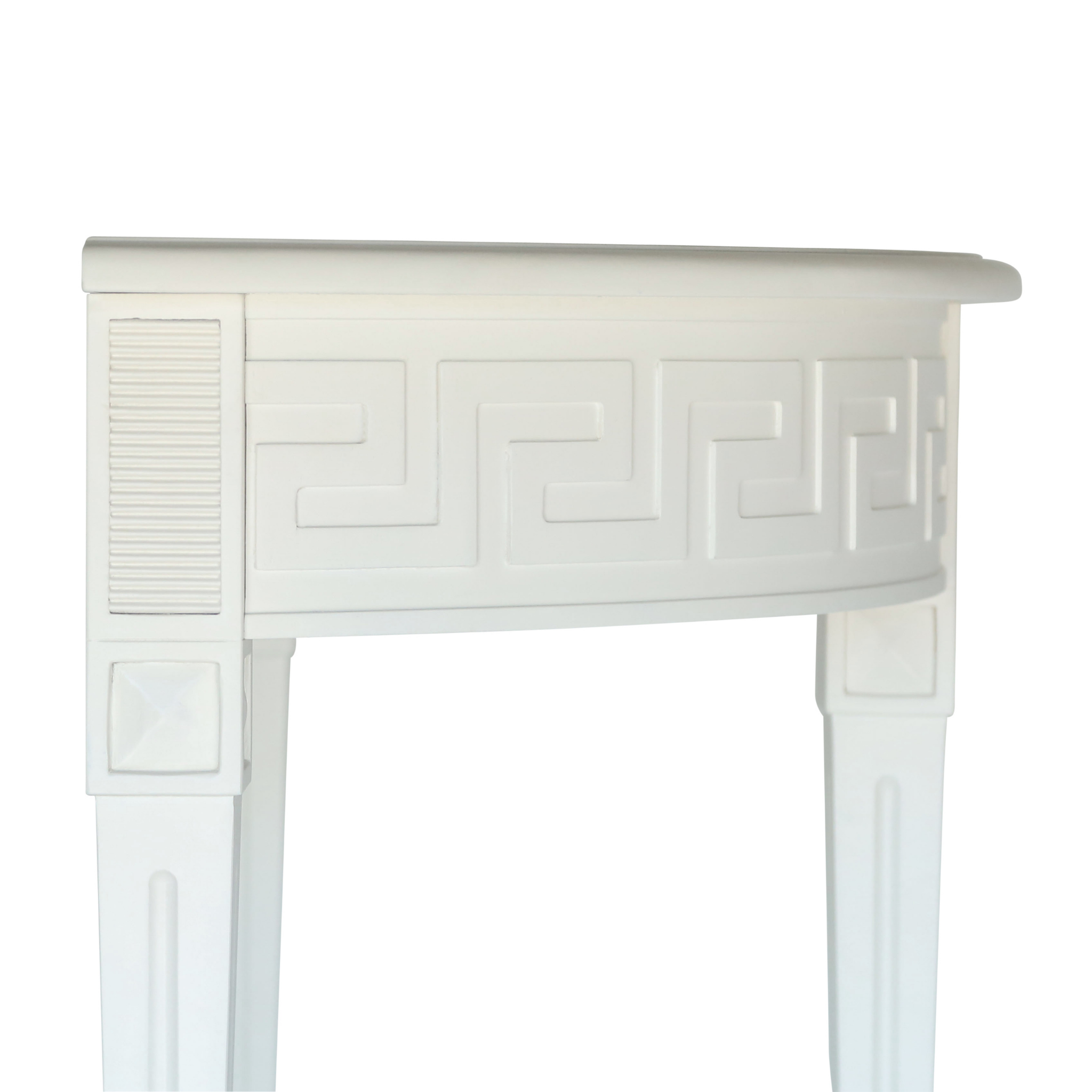 Elegant Athena Demilune Table - Half Moon Console Table with Wooden Finish for Entryway, Living Room & Hallway Decor - Perfect for Small Spaces & Home Organization