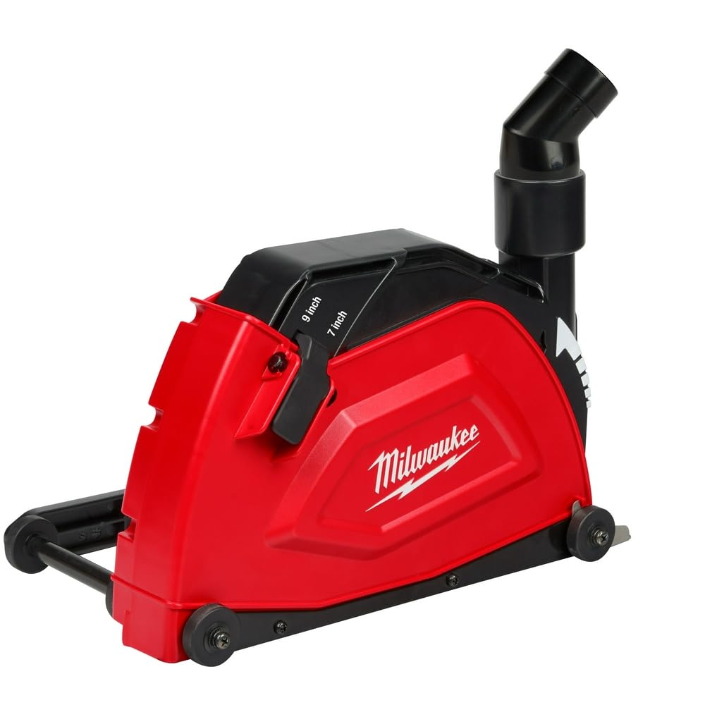 Milwaukee 7-9 Inch Large Angle Grinder Dust Shroud for Concrete Cutting - Heavy-Duty Metal Grinding Guard with Dust Collection for Construction, Renovation & DIY Projects