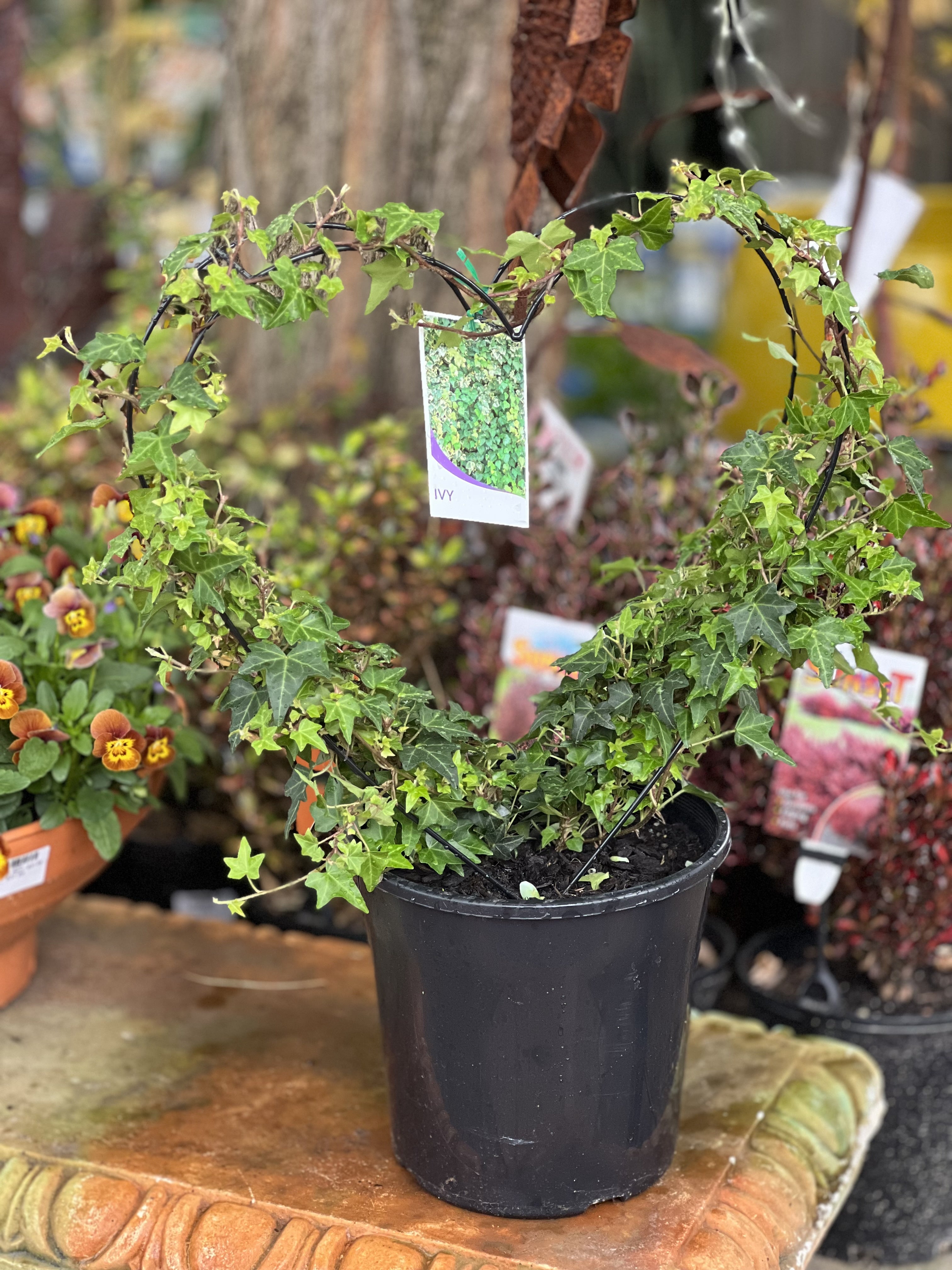 Artificial Ivy Topiary Heart - Elegant Home Decor for Wedding, Party & Garden - Perfect for Indoor and Outdoor Decoration