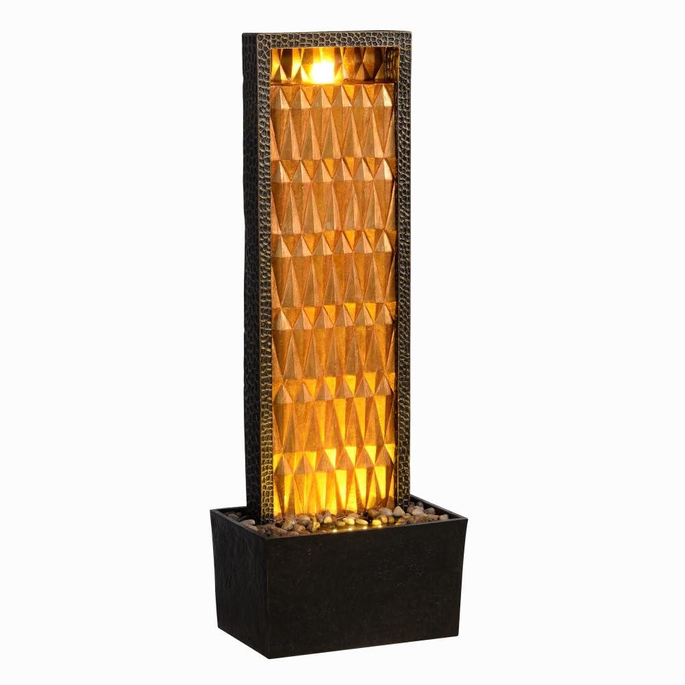 Indoor & Outdoor Waterfall Fountain for Home, Garden or Office - Relaxing Water Feature with Soothing Sounds | Perfect for Patio Decor, Zen Meditation & Backyard Landscaping
