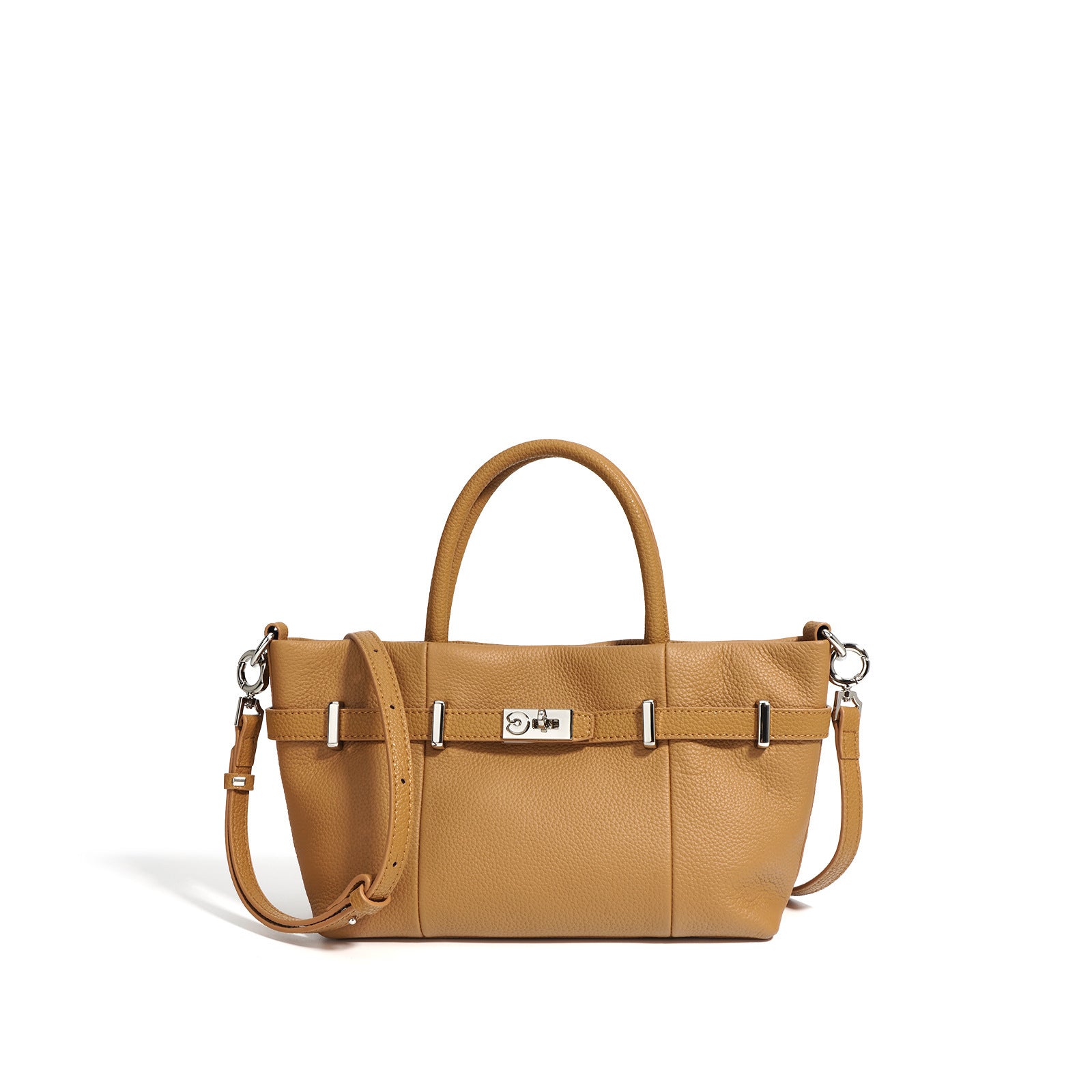Genuine Leather Lychee Pattern Handbag for Women - Fashion Tote Shoulder Bag & Crossbody Purse - Perfect for Work, Travel and Daily Use
