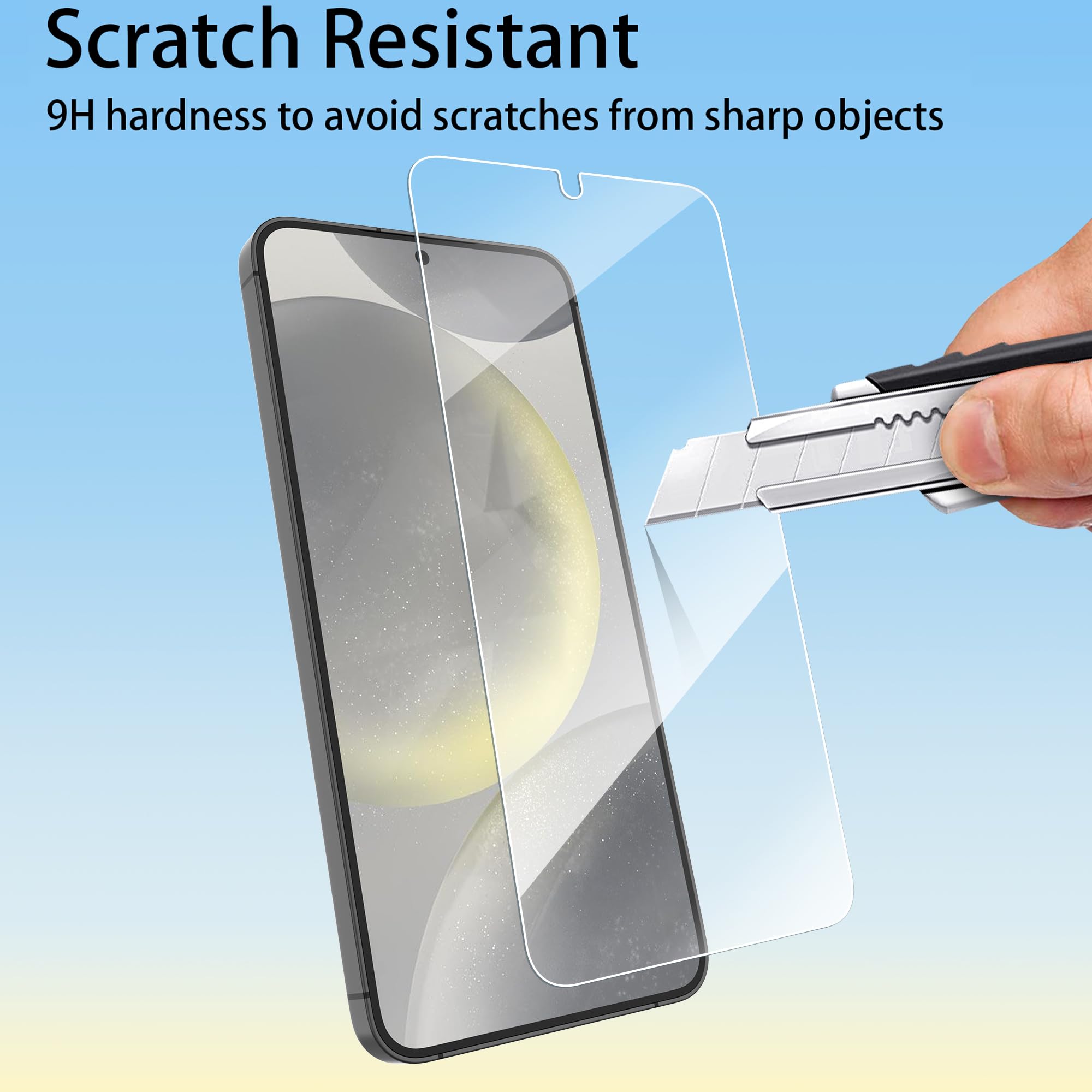 Premium Tempered Glass Screen Protector for Samsung Galaxy S25 Plus/S25+ & S24 Plus/S24+ 5G - 2 Pack, Anti-Scratch, Impact Resistant, Fingerprint Compatible with Lifetime Warranty - Perfect for Daily Use, Gaming & Outdoor Activities