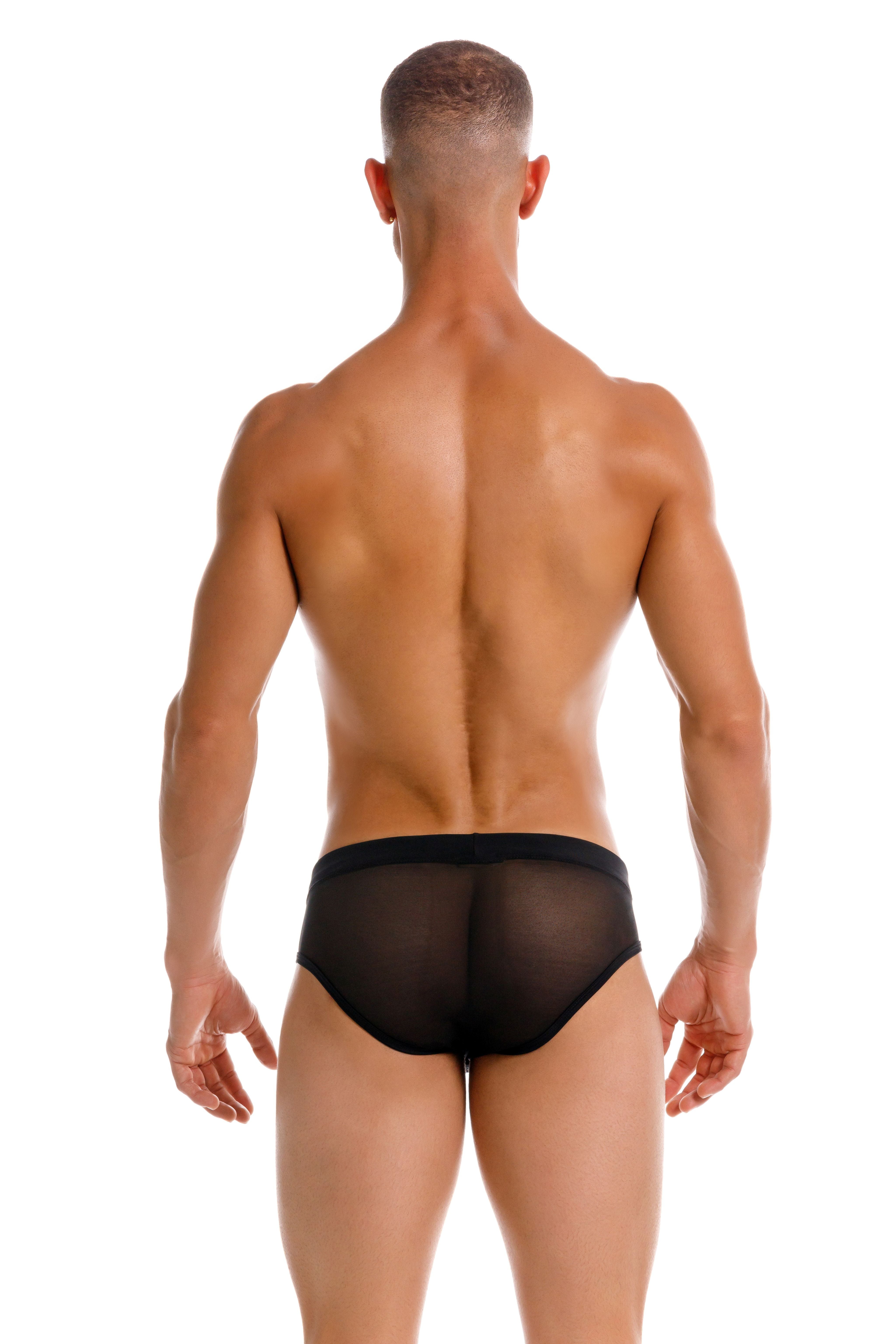 JOR Mystic Men's Swim Briefs - Black Mesh Swimwear for Swimming, Beach & Pool - Quick Dry, Comfortable & Stylish Swim Trunks for Summer Water Sports