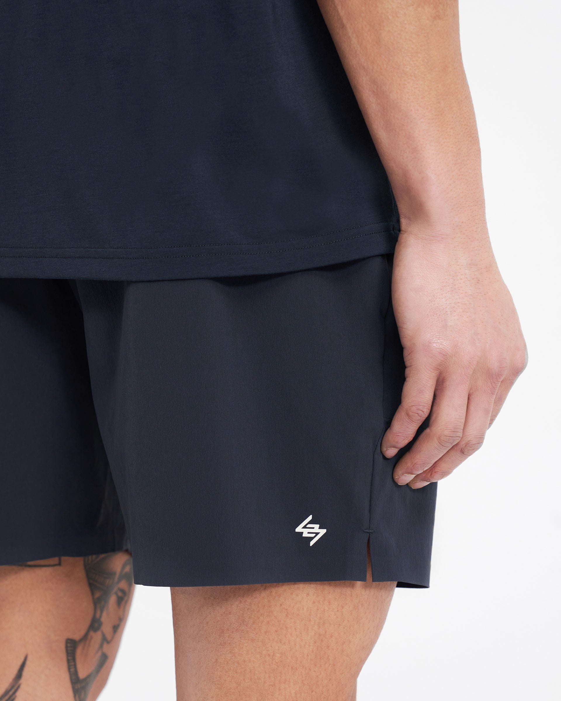 247 Fused Shorts for Men - Comfortable Athletic Running Shorts with Pockets - Navy Blue - Perfect for Gym, Workout & Casual Wear