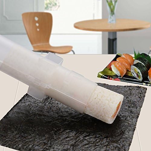 11.8 Inch Sushi Roller - Professional Sushi Bazooka Maker Tool for Perfect Rice Rolls | Durable Translucent White Sushi Mold for Home & Restaurant Use | Ideal for Sushi Parties, Meal Prep & Japanese Cooking