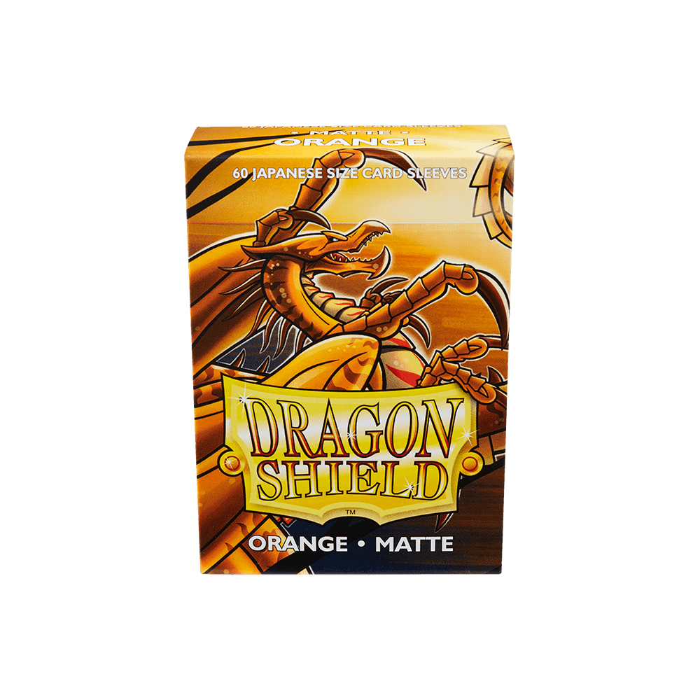Dragon Shield Matte Card Sleeves - Japanese Size (60 Pack) - Orange - Perfect for MTG, Yu-Gi-Oh!, and Collectible Card Game Protection