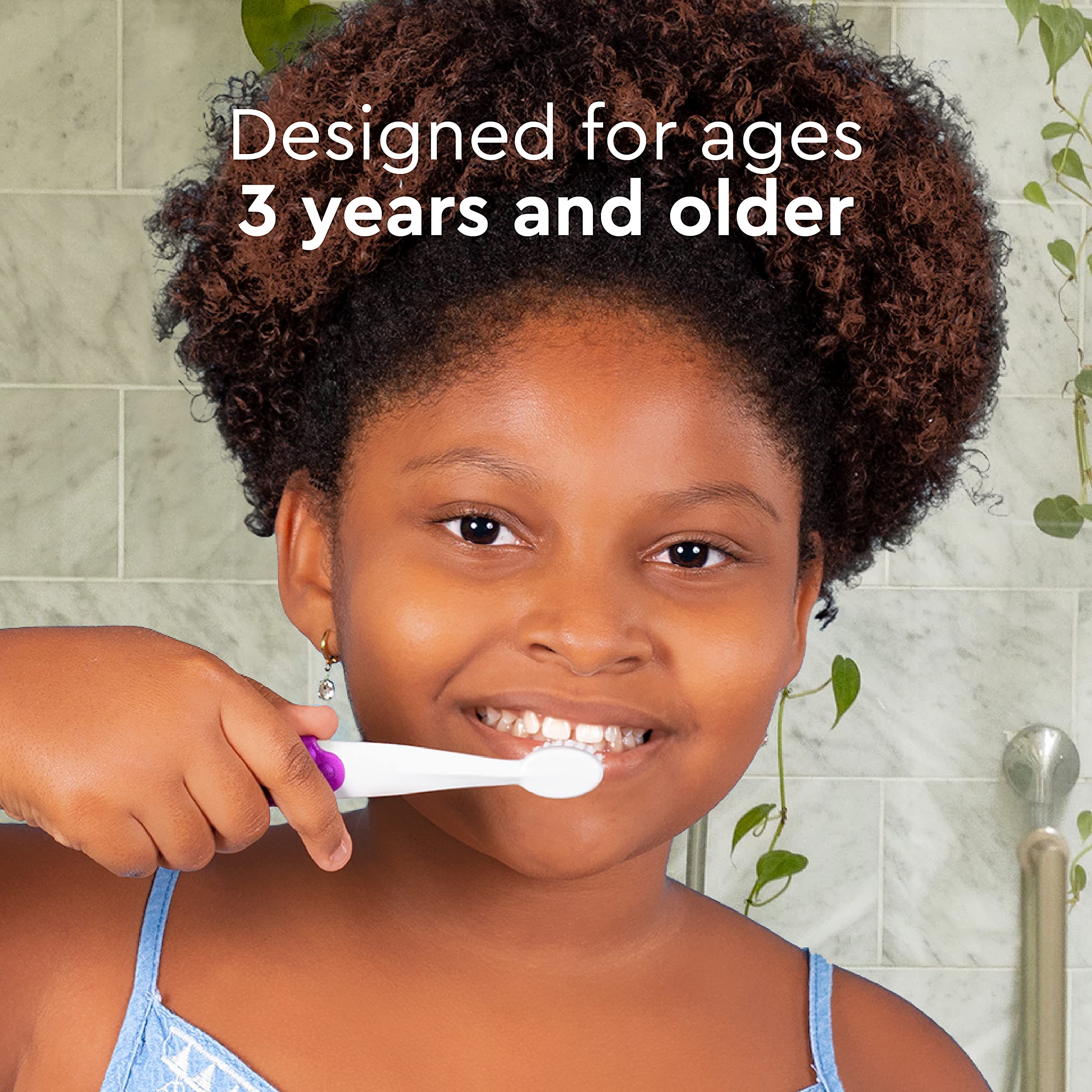 RADIUS Totz Plus Kids Toothbrush - Ultra Soft Bristles, BPA Free, ADA Accepted - Gentle Dental Care for Children 3+ Years (Blue/White, Green/Yellow, Blue/Blue) - 3 Pack - Perfect for Toddler Oral Hygiene & First Toothbrush Training