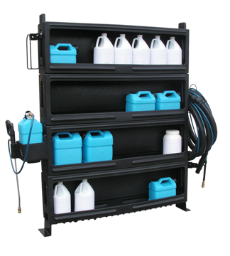 Mytee A600 Stackable Van Shelving System - Heavy Duty 4 Shelf Set for Cargo Vans & Work Trucks - Perfect for Organizing Tools, Equipment & Supplies in Delivery, Plumbing & Electrical Vehicles