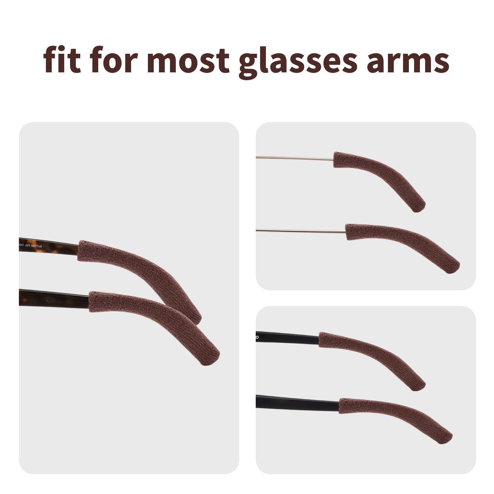 Anti-Slip Glasses Ear Grips - Elastic Comfortable Eyewear Ear Cushions for Sunglasses & Reading Glasses - Perfect for Sports, Driving, and Daily Wear