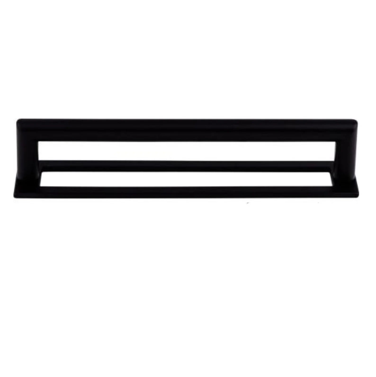 Matte Black Cabinet Drawer Pulls and Knobs with Backplate - Modern Kitchen & Bathroom Hardware for Cabinets, Dressers, Furniture (Set of 10)