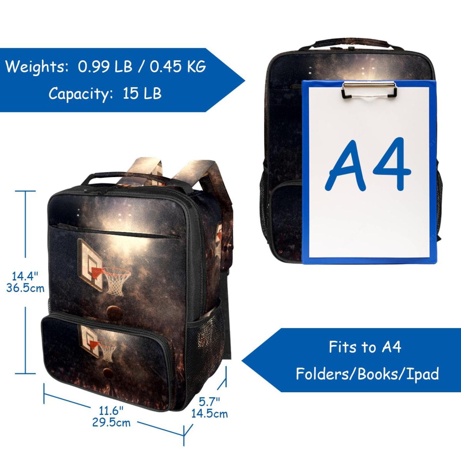 Best Travel Backpack for Women & Men - Durable Basketball Backpack with Hoop - Perfect for Gym, Sports & Outdoor Adventures