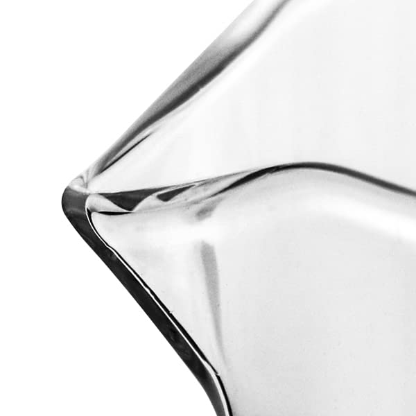 QWORK 500ml Crystallizing Dishes, 2 Pack Borosilicate 3.3 Glass Lab Dishes with Flat Bottom, Spout & Heavy Rim - for Chemistry Experiments, Science Classrooms, Home DIY Projects & Kitchen Use