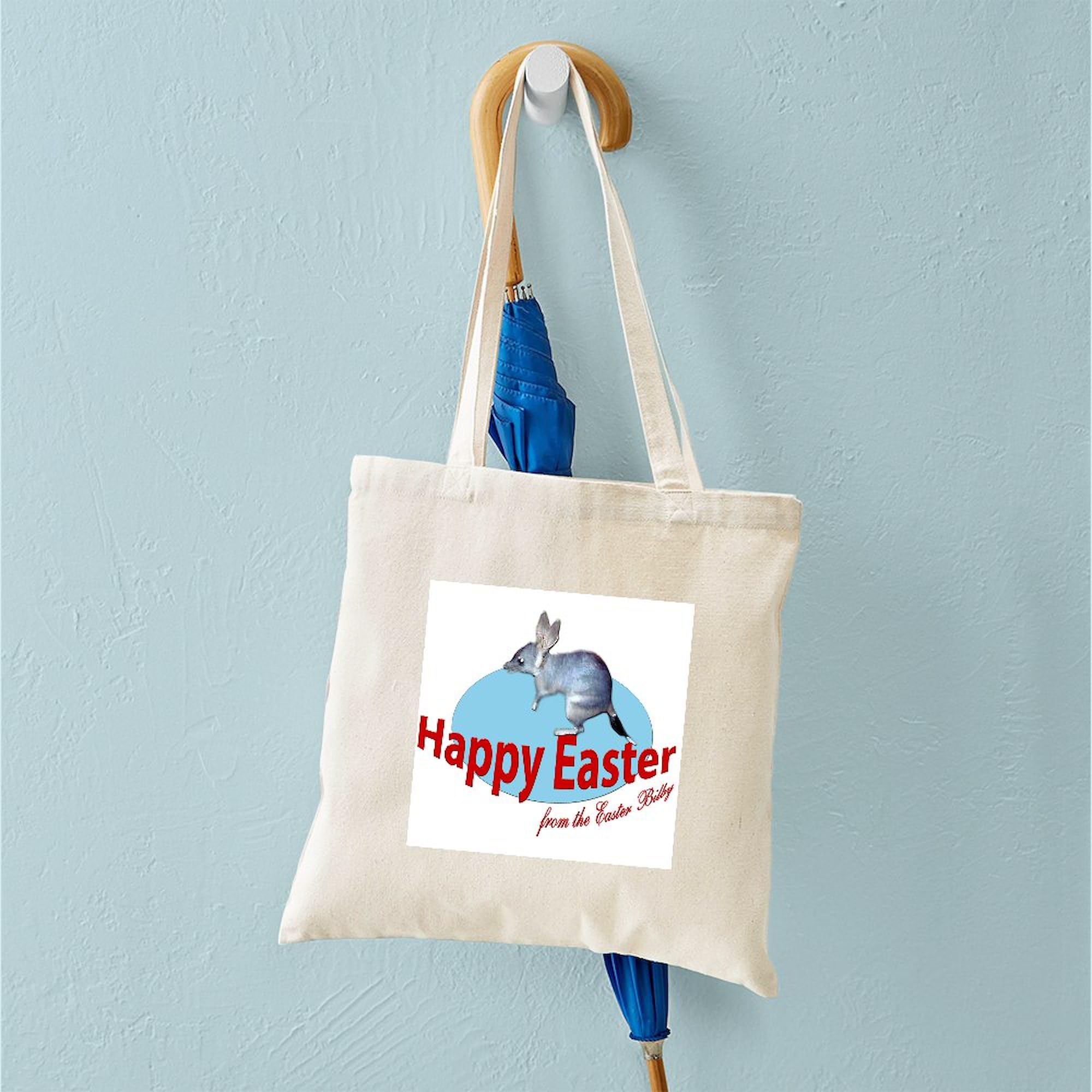 Easter Bilby Gifts - Natural Canvas Tote Bag | Reusable Shopping Bag for Groceries, Beach & Eco-Friendly Lifestyle