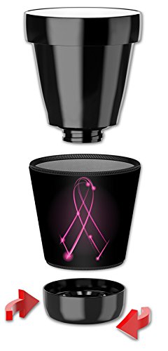 Mugzie 12-Oz Insulated Lowball Tumbler with Removable Wet Suit Cover - Pink Breast Cancer Awareness Cup - Perfect for Hot/Cold Drinks, Office, Home & Outdoor Use