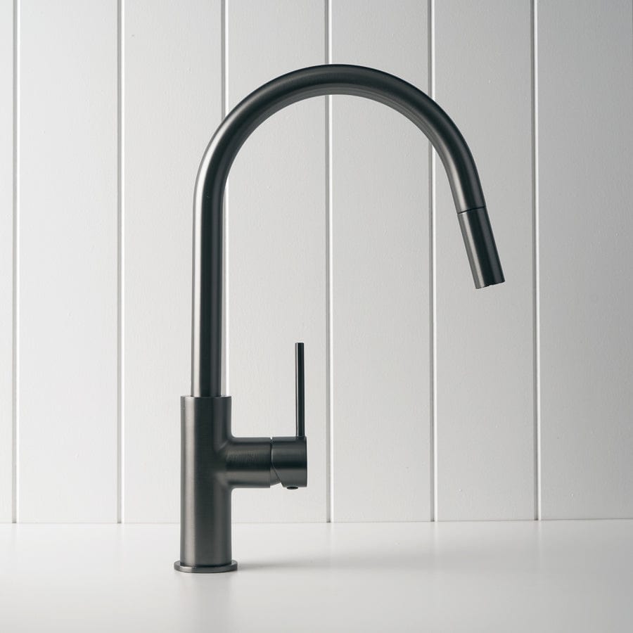 Premium Pullout Kitchen Faucet in Gunmetal Finish - Ideal for Modern Kitchens, Dishwashing & Food Prep