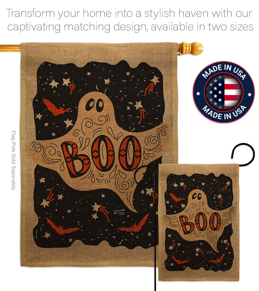 Halloween Garden Flag Set - Spooky Witch, Black Cat & Pumpkin Decor for Fall Yard