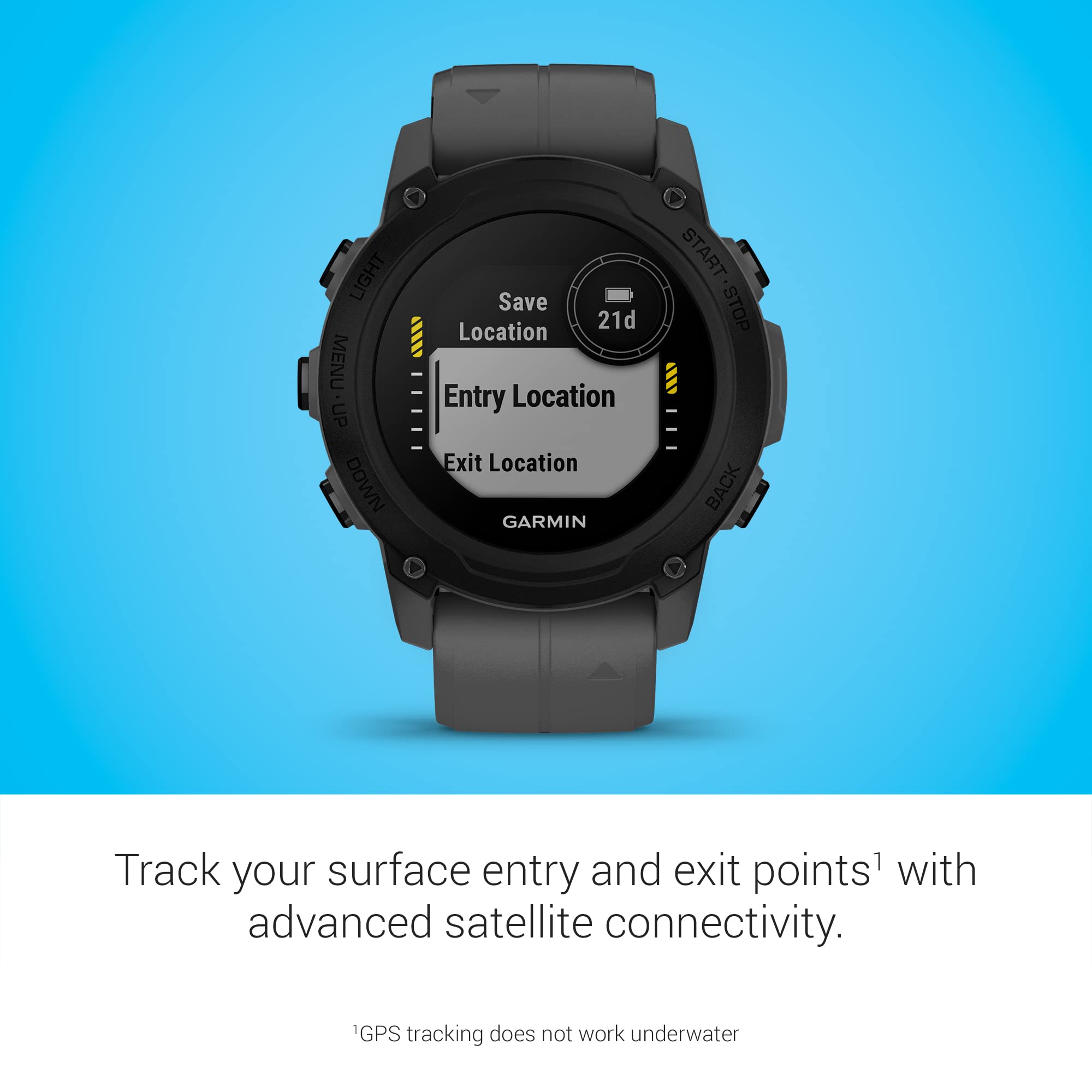 Garmin Descent G1 Dive Computer - Rugged Underwater GPS Watch with Multiple Dive Modes & Activity Tracking - Slate Gray - Perfect for Scuba Diving, Snorkeling & Water Sports