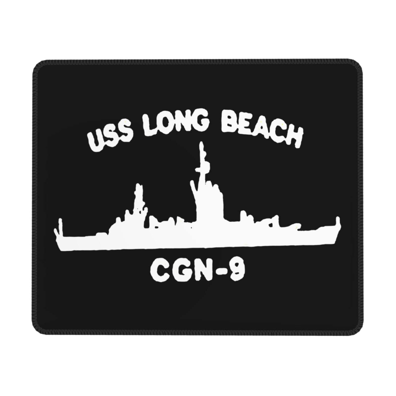 Custom USS Long Beach CGN-9 Gaming Mouse Pad - 10x12 Inch Non-Slip Computer Mousepad for PC Gamers - Perfect for Esports, Office Work & Home Use
