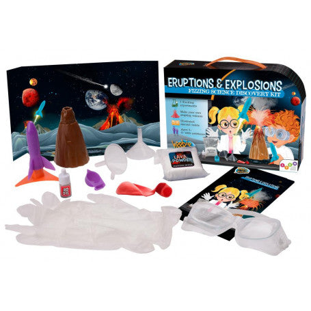 HEEBIE JEEBIES ERUPTIONS AND EXPLOSIONS Science Kit for Kids - STEM Educational Volcano Experiment Set - Fun Learning Activities for Classroom & Home Science Projects