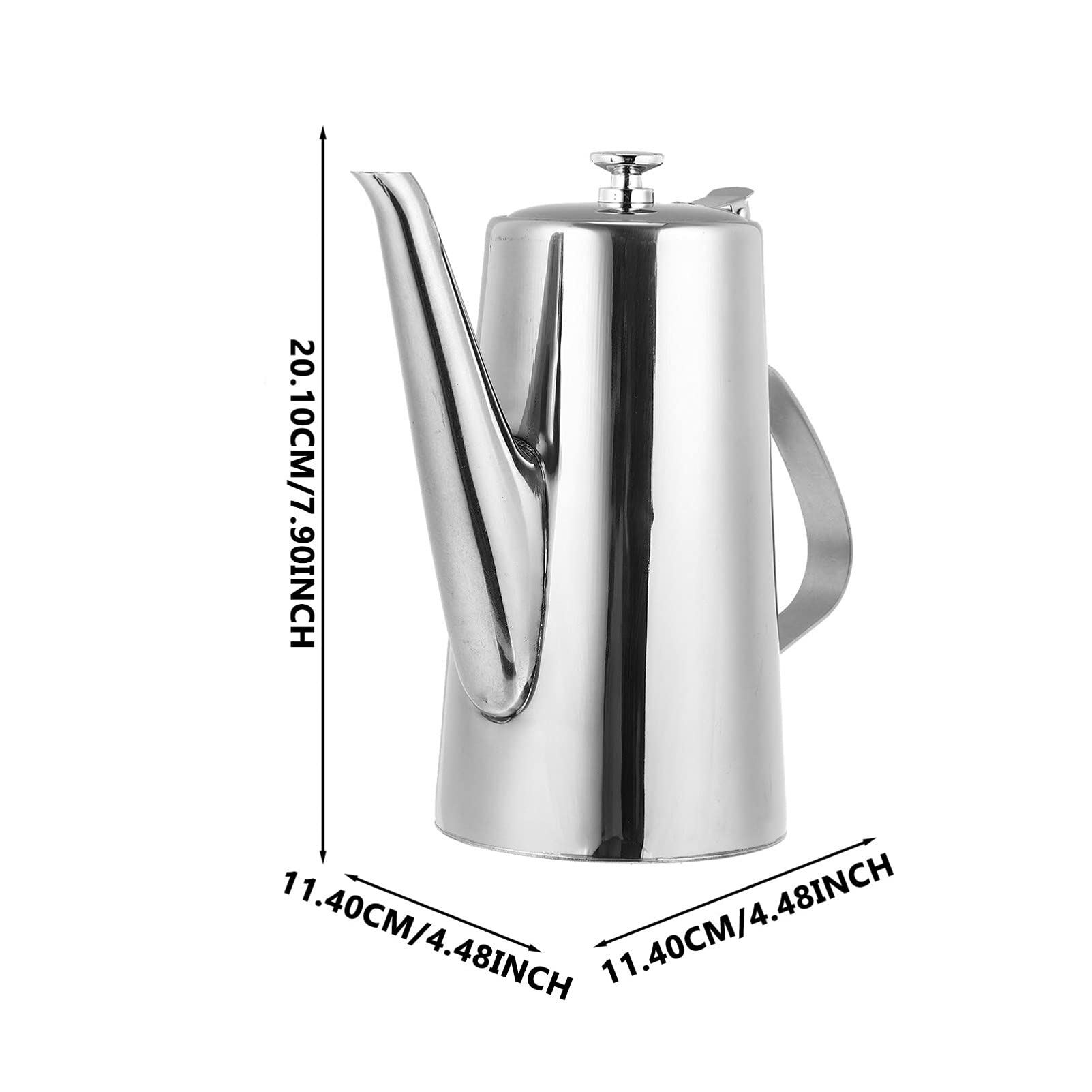 1pc Stainless Steel Oil Bottle - Kitchen Oil Dispenser, Soy Sauce Pot, Sesame Oil Container, Cold Water Kettle for Cooking & Food Storage | Perfect for Home Kitchen, Restaurant, and Meal Prep
