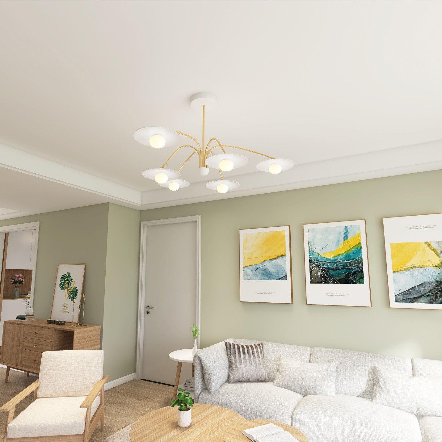 Elegant Champignon Chandelier - Modern Mushroom-Shaped Ceiling Light Fixture for Dining Room, Bedroom & Living Room Decor