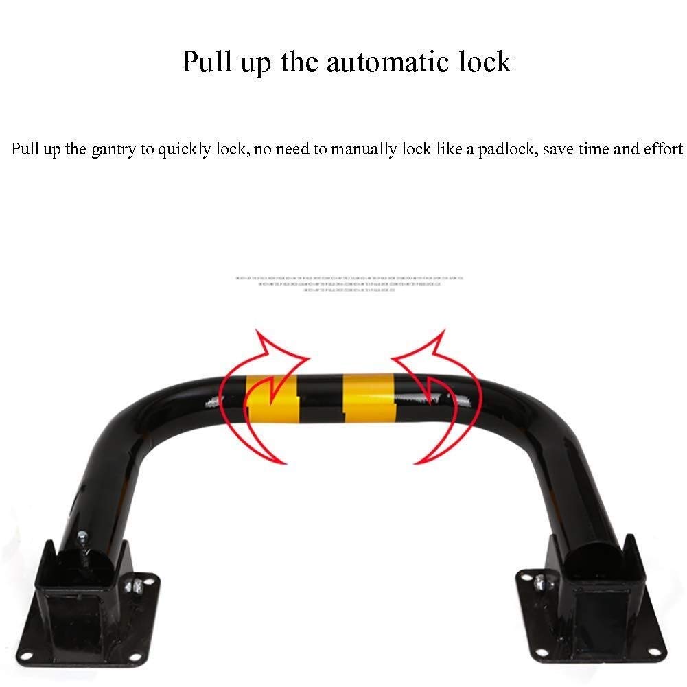 Heavy Duty Parking Bollard - 60x33cm Thick Rubber Parking Barrier, Wheel Lock, Car Placeholder for Garage, Driveway & Library Parking - Durable Anti-Theft Vehicle Stopper