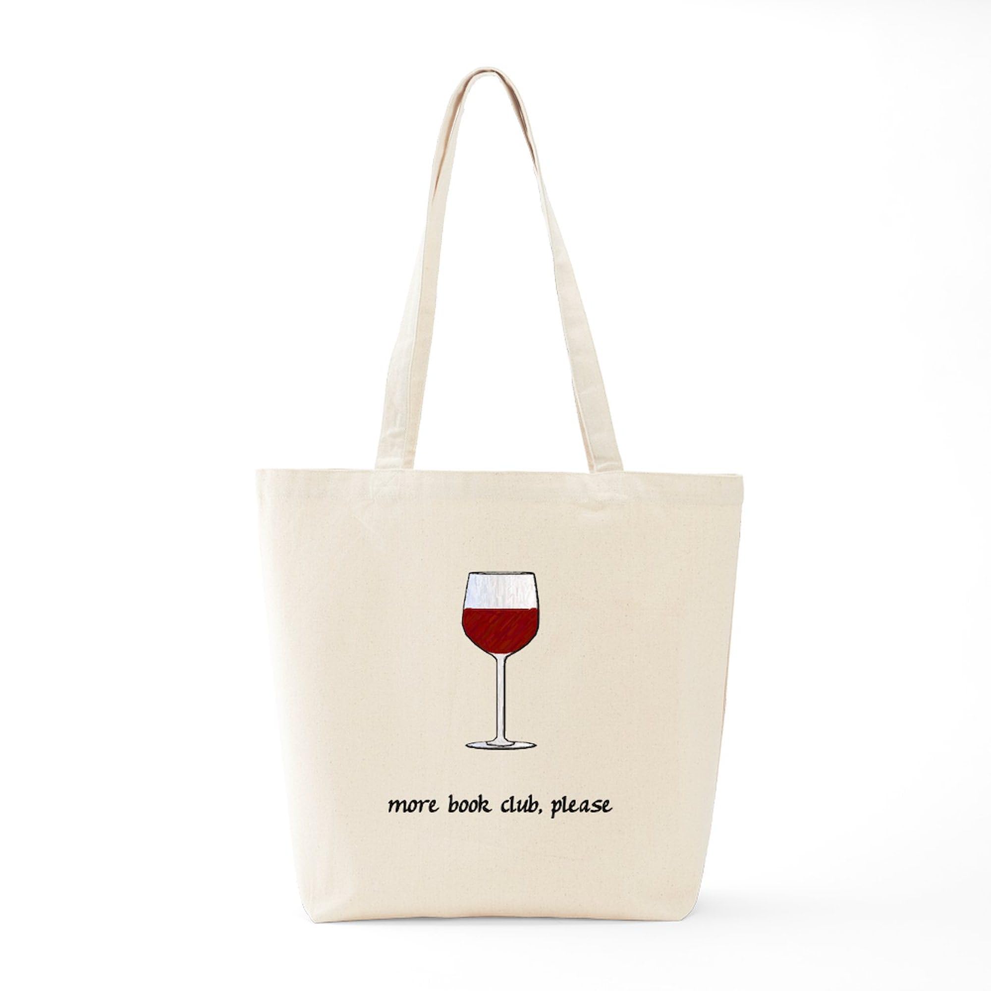 More Book Club Please Tote Bag - Natural Canvas Reusable Shopping Bag for Book Lovers, Library Visits & Eco-Friendly Grocery Shopping