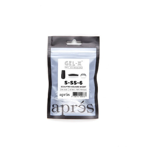 Apres Gel X Nail Tips (50pc) - Sculpted Short Square Press On Nails for Manicure & DIY Nail Art | Perfect for Home, Salon, and Professional Use