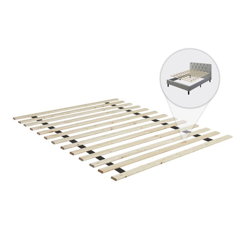 Premium .75 Inch Wooden Bunkie Board Roll Bed Slats - Twin Size Mattress Support for Bunk Beds, Trundle Beds & Platform Frames | Durable & Space-Saving Bed Foundation Solution